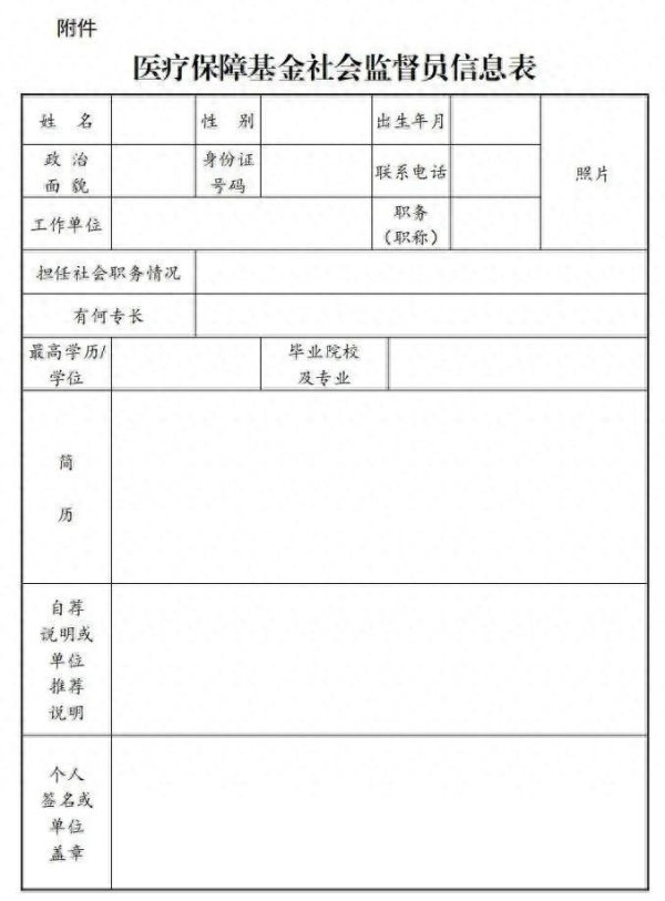 国度医保局公开选聘20名医疗保险基金社会监督员，任期1年